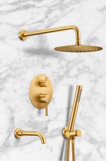 Душевая система встраиваемая Milacio MCU MCU.150.GD брашированное золото